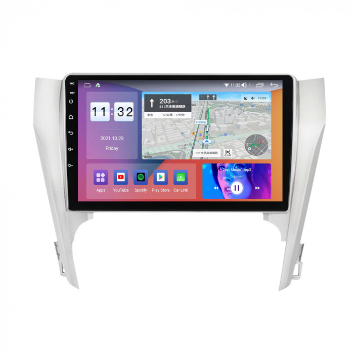Navigatie dedicata Toyota Camry 2011-2014, USB&Butoane fizice frontale, Android 13, Wireless Carplay si Android auto 2 GB RAM 32 ROM, Display IPS, 9 inch, Microfon Extern [2]