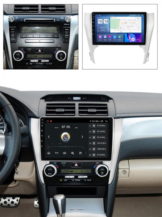 Navigatie dedicata Toyota Camry 2011-2014, USB&Butoane fizice frontale, Android 13, Wireless Carplay si Android auto 2 GB RAM 32 ROM, Display IPS, 9 inch, Microfon Extern [4]