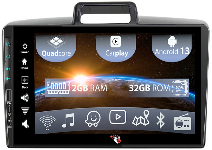 Navigatie dedicata Toyota Corolla Axio 2015-2017, USB&Butoane fizice frontale, Android 13, Wireless Carplay si Android auto 2 GB RAM 32 ROM, Display IPS, 9 inch, Microfon Extern [1]