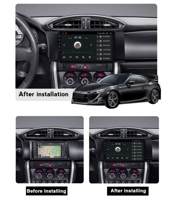 (Resigilata) Navigatie dedicata Toyota GT 86 2012-2016, 2GB RAM 32GB ROM, Quad Core, Display 9" IPS Full HD, Carplay, Android 13, Bluetooth, Magazin Play, Suport camere AHD [5]