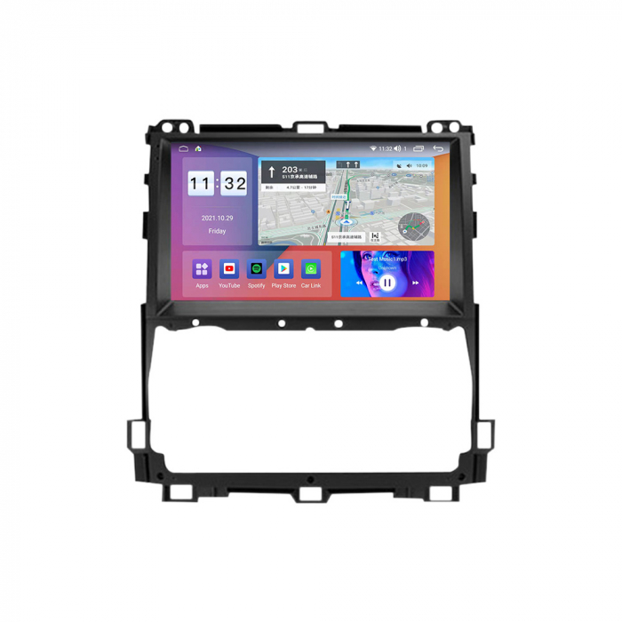 Navigatie dedicata Toyota Prado 2002-2009, 12GB RAM 256GB ROM, Android 13, Rezolutie 2K, Display QLED, 9", DSP, Carplay, Android Auto, Internet, Youtube, Waze, Wi Fi, USB [2]