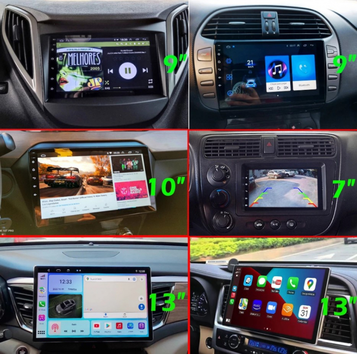 Navigatie Universala, 4GB RAM 32GB ROM, Android 13, Display 2K, QLED, 13", DSP, Carplay&Android Auto, Octacore, Youtube, Waze, WI-FI, USB DVR filmare trafic si camera 180 grade [6]