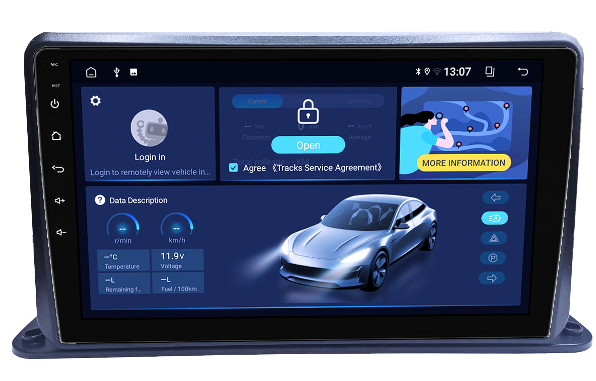 Navigatie Universala cu instalare pe bord, 4GB RAM 32GB ROM, Octacore, Android 14, Display QLED 9", DSP, Carplay&Android Auto, SIM 4G, Bluetooth, Ventilator Activ [5]