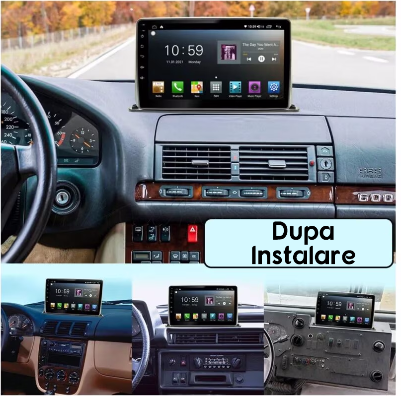 (Resigilata) Navigatie Universala cu instalare pe bord, 2GB RAM 32GB ROM, Quad Core, Display 9" IPS Full HD, Carplay&Android Auto, Android 14, Suport camere AHD [4]