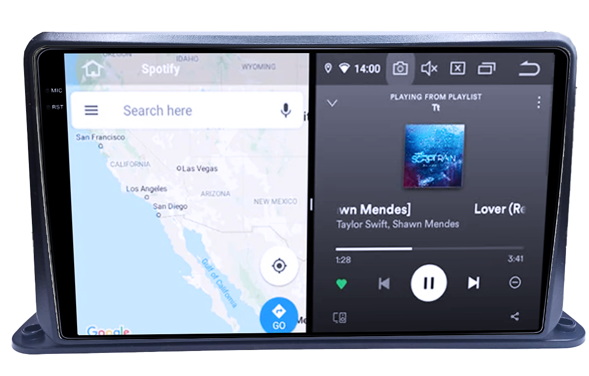 Navigatie Universala cu instalare pe bord, 8GB RAM 128GB ROM, Octacore, Platforma 7862, Android 14, Display QLED 2K 9", Suporta camera 360", DSP, Carplay&Android [3]