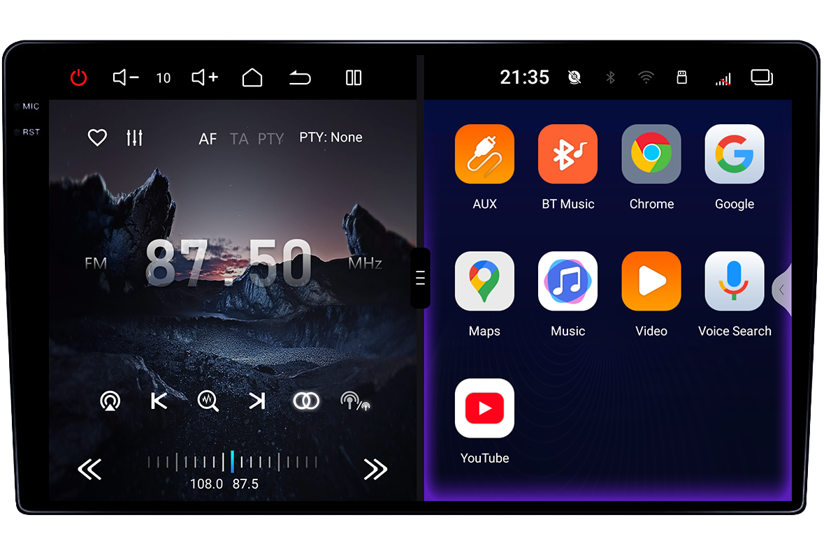 Navigatie Universala de 16GB RAM 512GB Stocare, Android 14, Rezolutie 2K, Display QLED 9", DSP, Carplay&Android Auto, SIM 4G, Ventilator Activ, Suport Camere 360 [3]