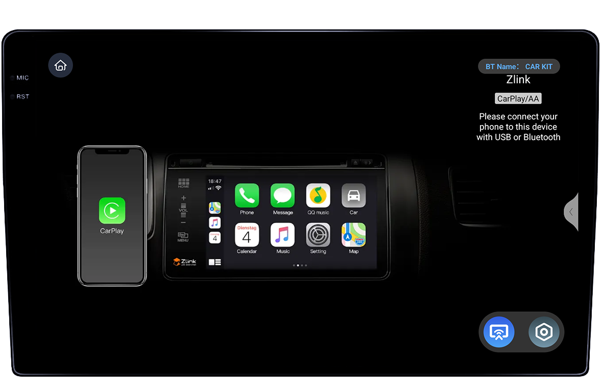 Navigatie Universala de 16GB RAM 512GB Stocare, Android 14, Rezolutie 2K, Display QLED 9", DSP, Carplay&Android Auto, SIM 4G, Ventilator Activ, Suport Camere 360 [5]