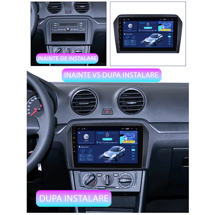 Navigatie Volkswagen Jetta 2013-2017, 8GB RAM 128GB ROM, Octacore, Platforma TS18, Android 14, Display QLED 9”, Suporta camera 360º, DSP, Carplay&Android Auto, SIM 4G, Ventilator Activ [3]