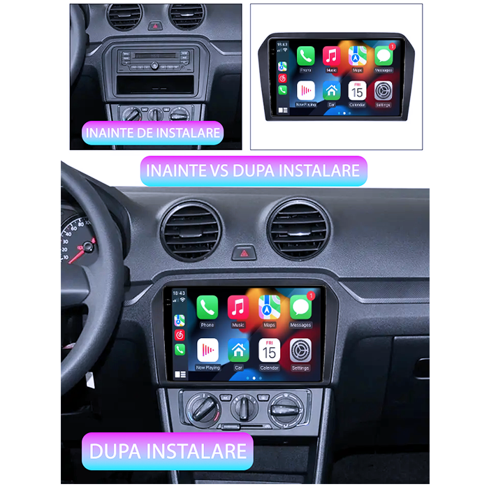 Navigatie Volkswagen Jetta 2013-2017, 8GB RAM 128GB ROM, Octacore, Platforma TS18, Android 14, Display QLED 9", Suporta camera 360", DSP, Carplay&Android [2]
