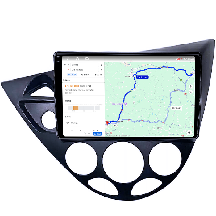 Navigatii dedicate Focus 1999-2005, 4GB RAM 64GB ROM, Octacore, Android 14, Display QLED 1K 9", Carplay&Android Auto, SIM 4G, Ventilator Activ [4]