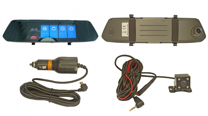 Oglinda cu DVR ecran de 6,86", unghi de vizualizare de 170 de grade, HD, Night Vision, 1080 Full HD [4]