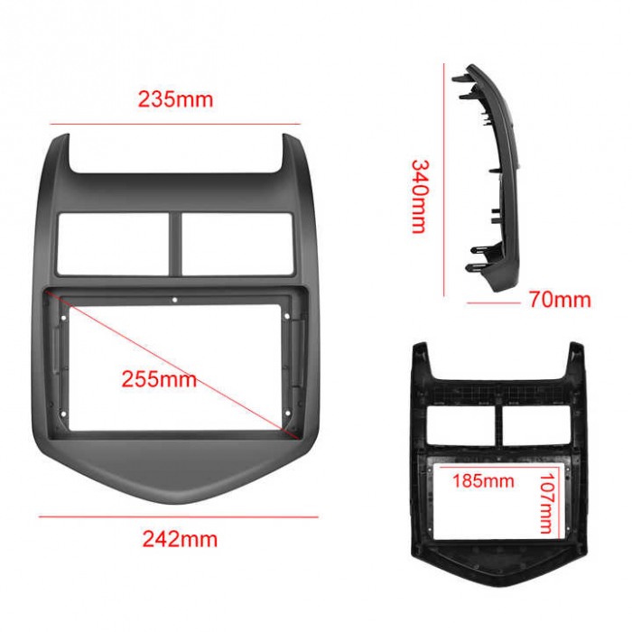 Rama adaptoare compatibil cu Chevrolet Aveo 2010-2015 de 9 inch [3]
