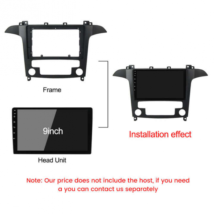 Rama adaptoare compatibil cu Ford S-Max 2008-2010 de 9 inch [4]