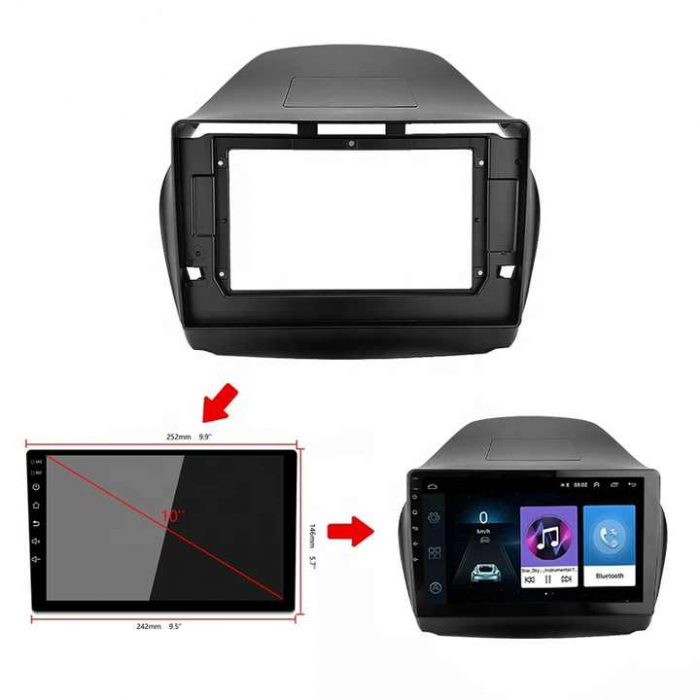 Rama adaptoare compatibil cu Hyundai Tucson 2009-2012/IX35 de 10.2 inch [5]