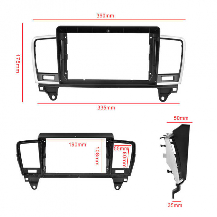 Rama adaptoare compatibil cu Mercedes ML de 9 inch [4]