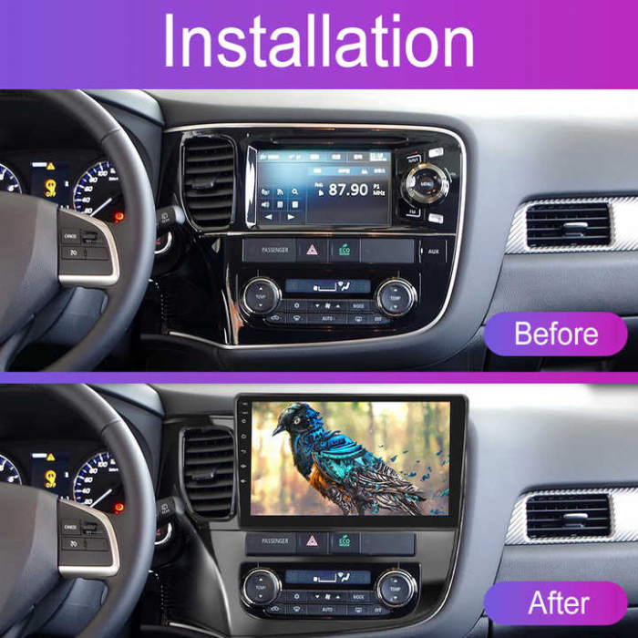 Rama adaptoare compatibil cu Mitsubishi Outlander 2015-2017 de 10.2 inch [3]