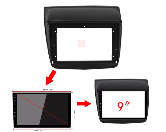 Rama adaptoare compatibil cu Mitsubishi Pajero Sport 2014+ de 9 inch [5]