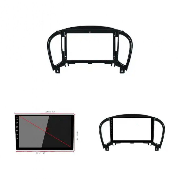 Rama adaptoare compatibil cu Nissan Juke 2010-2014 de 9 inch [3]