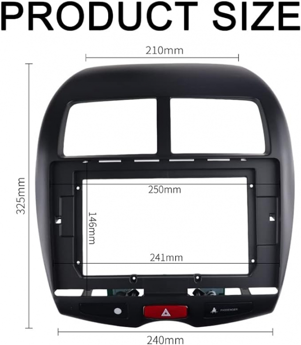 Rama adaptoare compatibil cu Peugeot 4008/ASX de 9 inch [2]