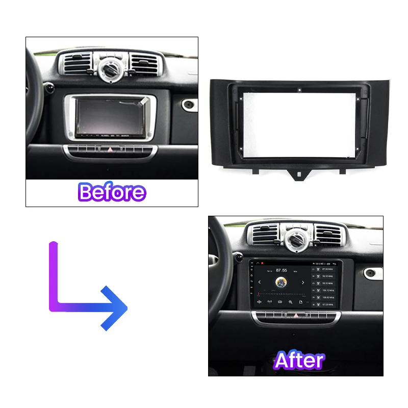 Rama adaptoare compatibil cu Smart Fortwo 2011-2015 de 9 inch [4]