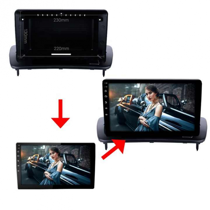 Rama adaptoare compatibil cu Volvo S40 C30 C70 2004-2013 de 9 inch [4]