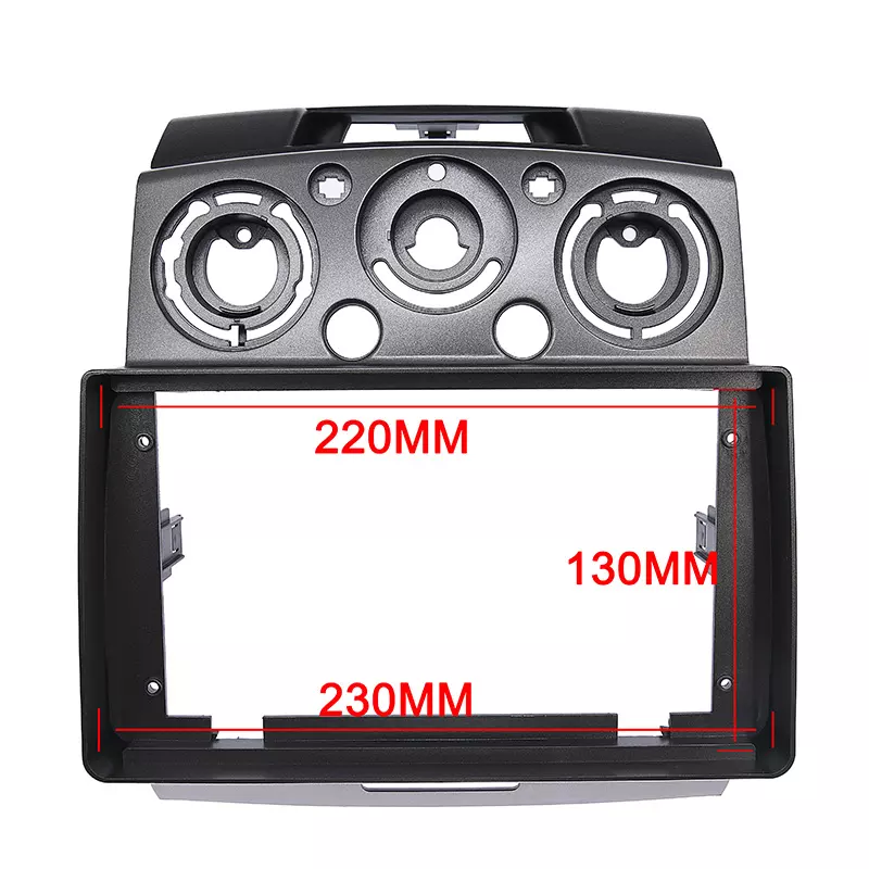 Rama compatibil cu Everest/Ranger/Mazda BT-50 9 inch SILVER/2006-2010 [3]