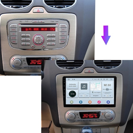 Navigatie NAVI-IT Ford Focus ( 2004 - 2011 ) , 4 GB RAM + 64 GB ROM , Carplay , Android 10 , Aplicatii , Usb , Wi Fi , Bluetooth, IPS, DSP, RDS, Camera Marsarier [3]