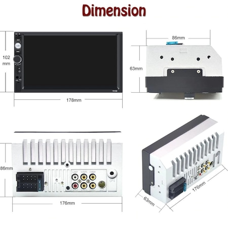 Navigatie MirrorLink mp5 player auto 7010B compatibil cu Skoda Octavia, Superb,Fabia 1, Rama 2Din, Suporti prindere, camera marsarier, Bluetooth, Divix , AVI , USB , SD Card , [6]