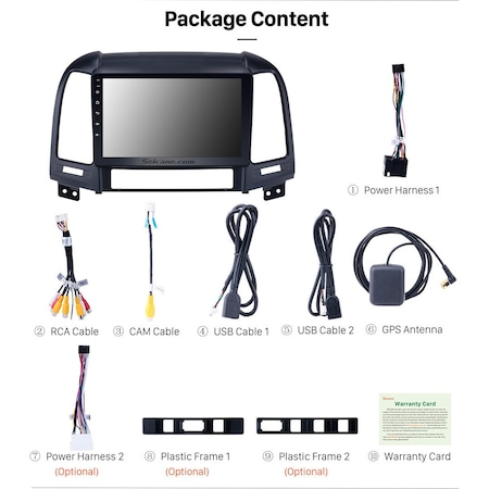 Navigatie dedicata Hyundai Santa Fe, 2005-2012, 12GB RAM 256GB ROM, Android 13, Rezolutie 2K, Display QLED, 9", DSP, Carplay, Android Auto, Internet, Youtube, Waze, Wi Fi, USB [2]
