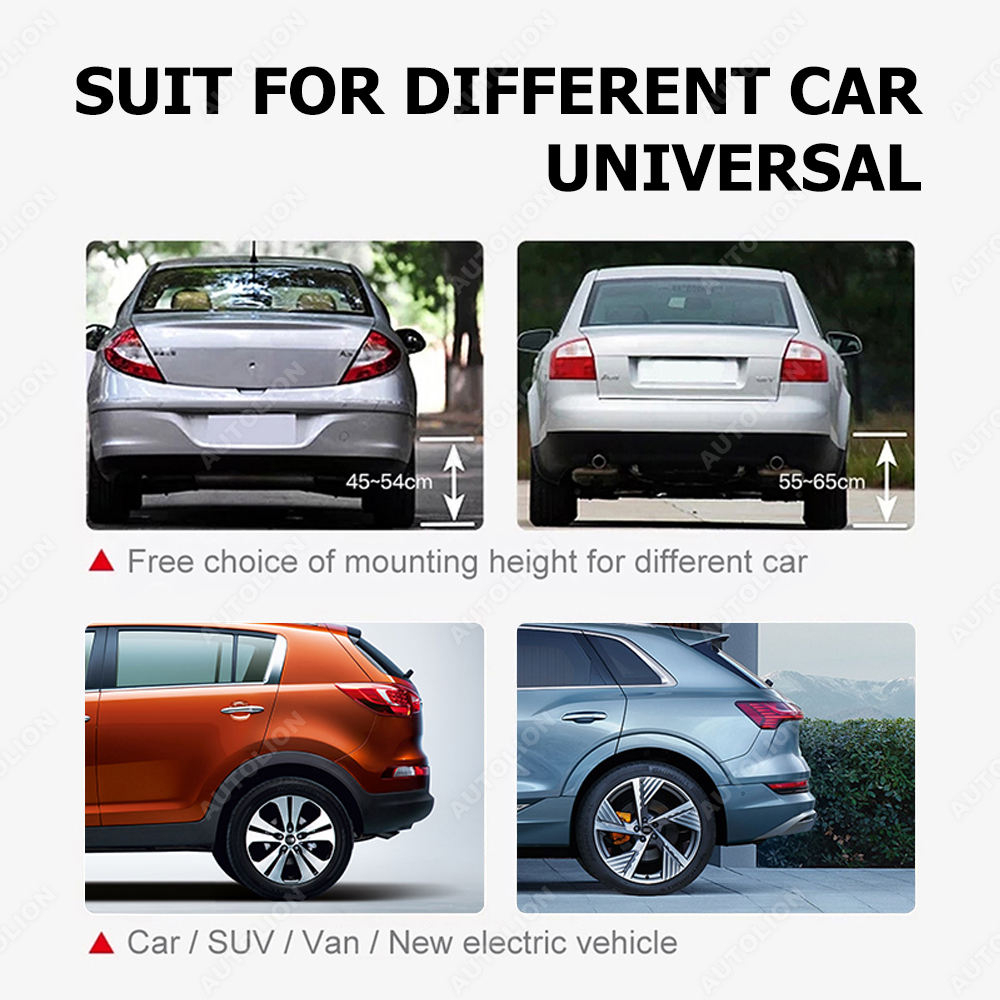 Set 8 senzori de parcare compatibili cu orice cameră de rezervă & ecran Android negru/alb/argintiu, unghi de vizualizare de 170 de grade [3]