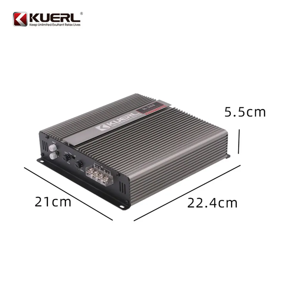 Amplificator Auto N368, 2 canale, 12V, frecventa de 10HZ-30KHZ, 90db [5]