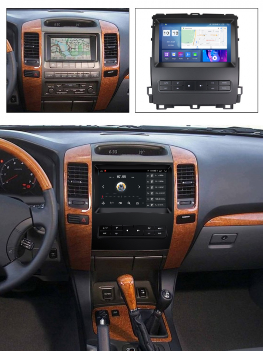 Navigatie dedicata Toyota Land Cruiser PradoLexus GX470 GX 470 J120 2002-2009, 12GB RAM 256GB ROM, Android 13, Rezolutie 2K, Display QLED, 9", DSP, Carplay, Android Auto, Internet [6]