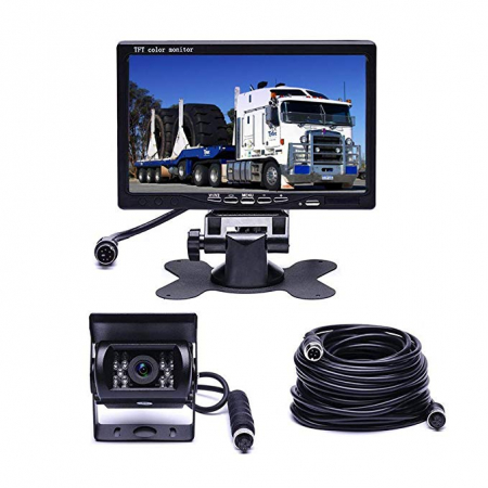 Kit marsarier Navi-it cu camera si display de 7" 12V, pentru Camioane, Autocare, Bus-uri, rezistenta la apa si praf, Wireless transmisie fara fir [7]