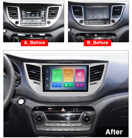 Navigatie dedicata Hyundai Tucson, IX35 2014-2018, 4GB RAM 64GB ROM, Octacore, Android 13, Display QLED 9", DSP, Carplay, Android Auto, Internet, Youtube, Waze, WIFI, Bluetooth [2]