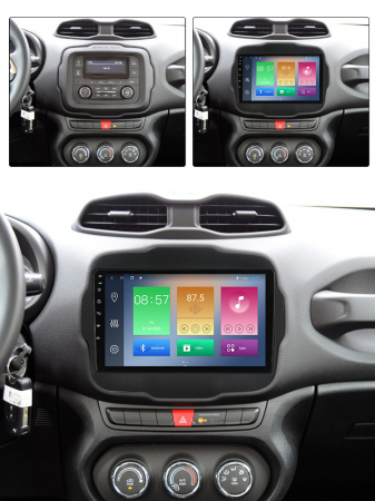 Navigatie dedicata Jeep Renegade 2016-2018, 4GB RAM 64GB ROM, Octacore, Android 13, Display QLED 9", DSP, Carplay, Android Auto, Internet, Youtube, Waze, WIFI, Bluetooth [4]