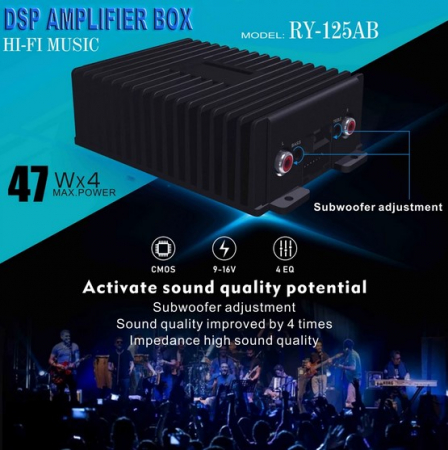 Amplificator sunet 47W pentru Navigatii Android, reglaj din aplicatia telefonului [3]