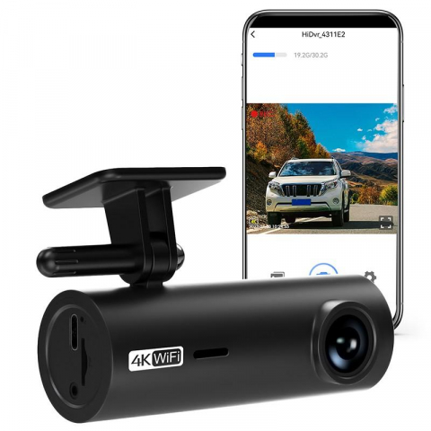 DVR( CAMERA TRAFIC) - Camera DVR 4K Ultra HD WiFi pentru sisteme android, inregistrare in timpul mersului, Night Vision pentru masina, 24h pentru parcare
