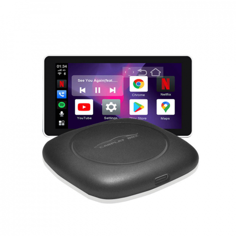 Carplay - MODUL adaptor Carplay, 4+64GB, wireless, +slot SIM 4G, CarPlay&Android Auto Netflix, Youtube compatibil cu autoturisme cu Carplay/AndroidAuto din fabrica