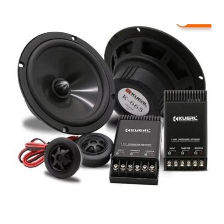 Difuzoare Auto - Set difuzoare componente de 6.5 inch K-665, frecventa de 40HZ-22KHZ, 92db, RMS 120W, Neagra