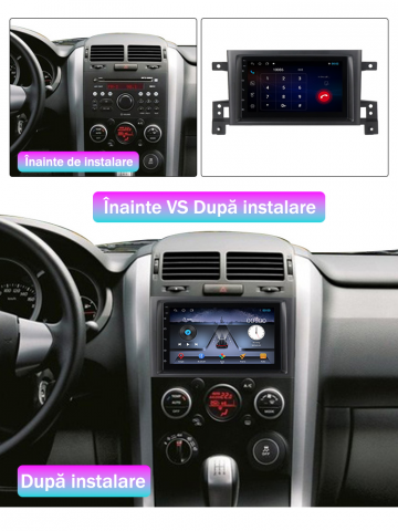 Kit (Resigilata) Navigatie dedicata Suzuki Grand Vitara 2GB RAM 32GB ROM, 2GB RAM 32GB ROM, Quad Core, Display 7" IPS Full HD, Carplay, Android 13, Bluetooth, Magazin Play, Suport camere AHD [6]