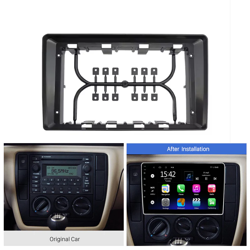Accesorii - Kit Rama Universala 7-9 Inch + Mufa ISO/Antena Radio