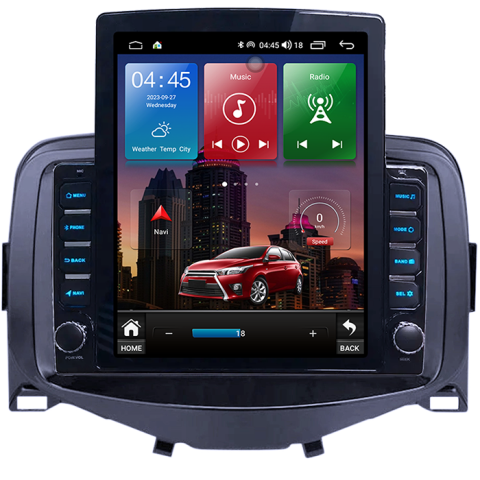 Citroen - Navigati dedicata Citroen C1 2016, Tesla Style, 4GB RAM 64GB ROM, Quadcore, Android 13, Display QLED 10.25", DSP, Carplay&Android Auto