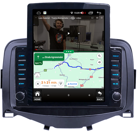 Navigati dedicata Citroen C1 2016, Tesla Style, 8GB RAM 128GB ROM, Octacore, Android 13, Display QLED 10.25", DSP, Carplay&Android Auto, SIM 4G, Ventilator Activ [3]