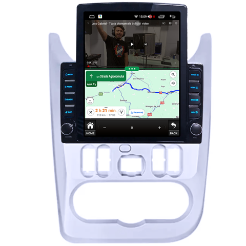 Navigati dedicata Dacia&Renault 2009-2013, Tesla Style, 8GB RAM 128GB ROM, Octacore, Android 13, Display QLED 10.25", DSP, Carplay&Android Auto, SIM 4G, Ventilator Activ [3]