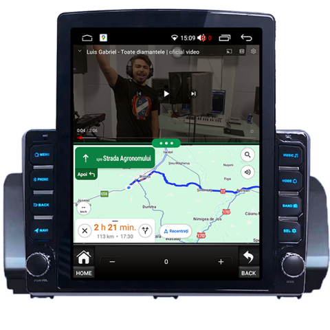 Dacia - Navigati dedicata Dacia Logan 3, Stepway după 2021, Tesla Style, 8GB RAM 128GB ROM, Octacore, Android 13, Display QLED 10.25", DSP, Carplay&Android Auto, SIM 4G, Ventilator Activ