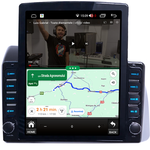 Navigati dedicata Iveco Bronte 2014-2016, Tesla Style, 8GB RAM 128GB ROM, Octacore, Android 13, Display QLED 10.25", DSP, Carplay&Android Auto, SIM 4G, Ventilator Activ [1]