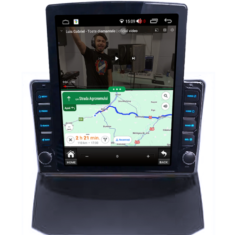 Navigatii Dedicate - Navigati dedicata Ford Fiesta 2004-2014, Tesla Style, 8GB RAM 128GB ROM, Octacore, Android 13, Display QLED 10.25", DSP, Carplay&Android Auto, SIM 4G, Ventilator Activ