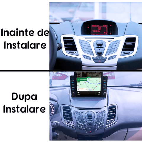 Navigati dedicata Ford Fiesta 2004-2014, Tesla Style, 8GB RAM 128GB ROM, Octacore, Android 13, Display QLED 10.25", DSP, Carplay&Android Auto, SIM 4G, Ventilator Activ [4]