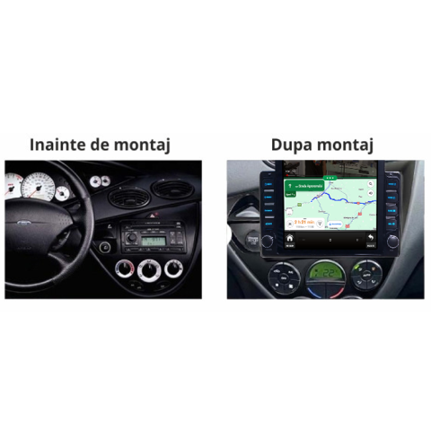 Navigati dedicata Ford Focus 1999-2005, Tesla Style, 8GB RAM 128GB ROM, Octacore, Android 13, Display QLED 10.25", DSP, Carplay&Android Auto, SIM 4G, Ventilator Activ [4]
