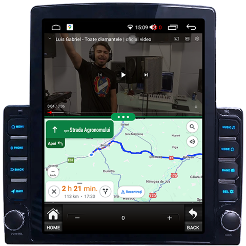 Navigati dedicata Volkwagen Fox 2003-2016, Tesla Style, 8GB RAM 128GB ROM, Octacore, Android 13, Display QLED 10.25", DSP, Carplay&Android Auto, SIM 4G, Ventilator Activ [3]